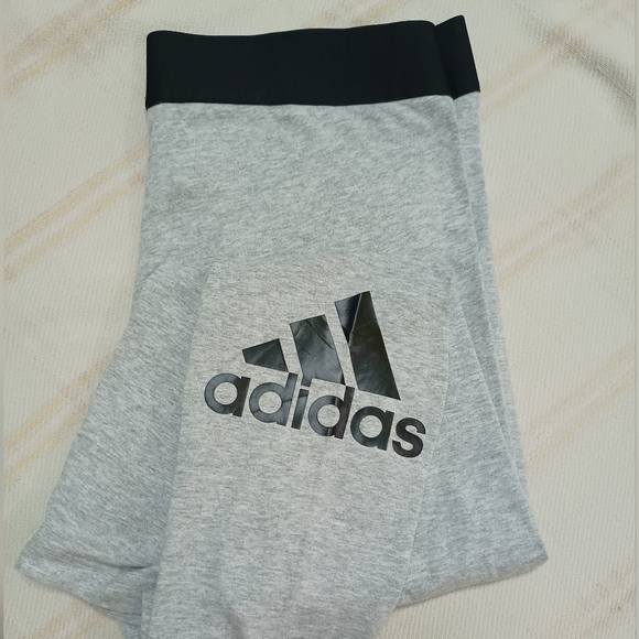 adidas Pants - Adidas Originals grey cotton gym tights/ leggings